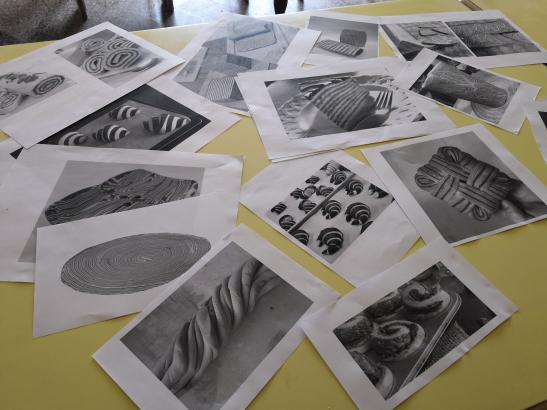 Terres mêlées, nériage. Atelier dans le cadre du projet pâtissez-tapissez, programme création en cours. 