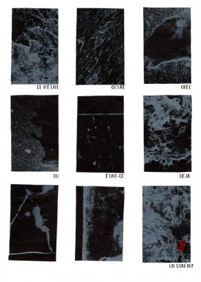 lithographie sur papier noir