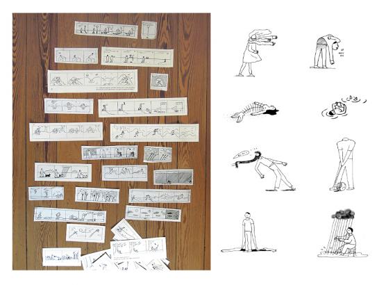 photo de mes recherches et croquis en vrac