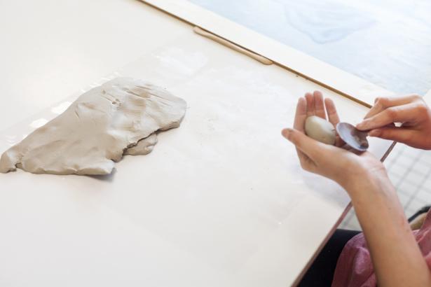 Inès Dobelle, Résidence, Création en cours, école Henri Schmitt, Mayenne, sculpture