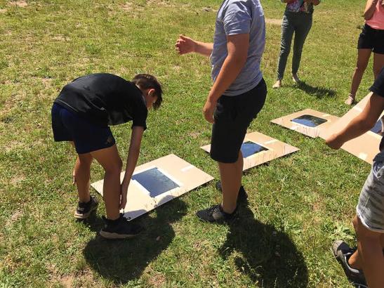 cyanotype in progress