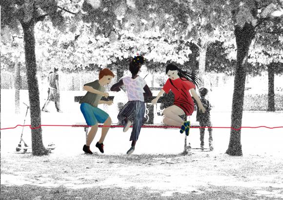Illustration imaginaire : jeu d'enfants