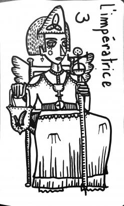 carte, illustration, tarot