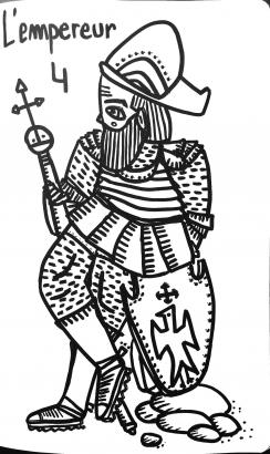 carte, illustration, tarot