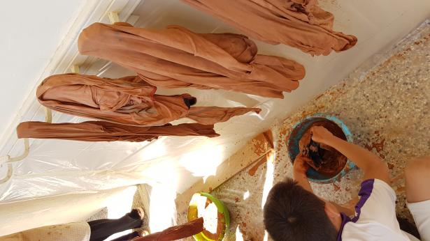 Projet Pâtissez-tapissez !, programme création en cours, Ecole Lou Malhoulet, Atelier Nappé·e·s, argile