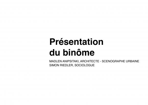 Présentation du binôme 