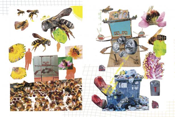 Tobie qui vole avec les abeilles 