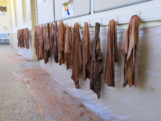 Projet Pâtissez-tapissez !, programme création en cours, Ecole Lou Malhoulet, Atelier Nappé·e·s, argile