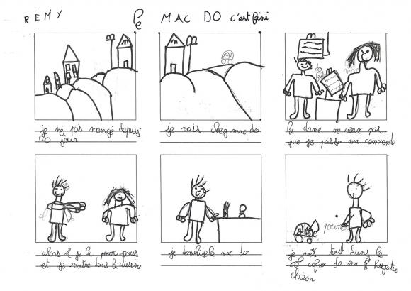 dessin enfant mac do fast food