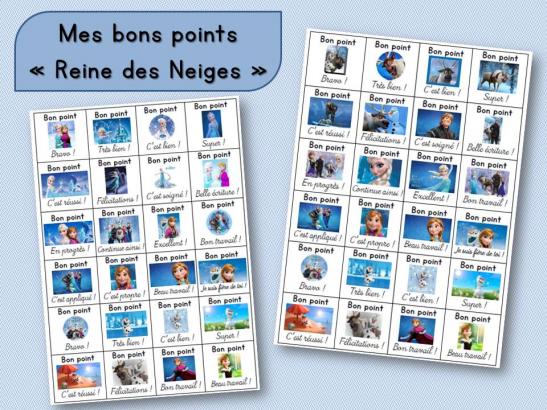 Bons points actuels.