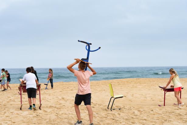 Le patrimoine de l'ordinaire école plein air sur la plage Cap de l'Homy Dorian Degoutte