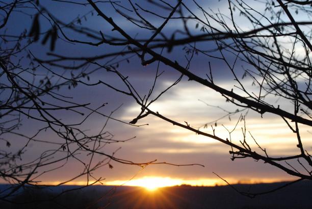 coucher de soleil sur Marcenat