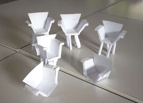Fabriquer_chaise_papier_création en cours_Héloïse_Dravigney