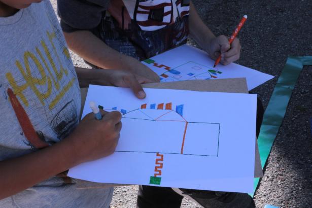 dessiner les formes au sol