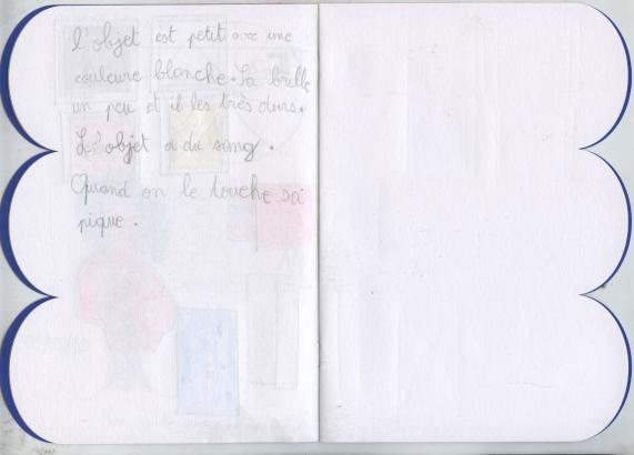 Description sensorielle de l'objet personnel de Kyllian