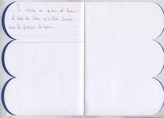 Description sensorielle de l'objet personnel de Maud 