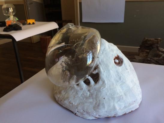 ceramic glass blowing shark sati Mougard kids