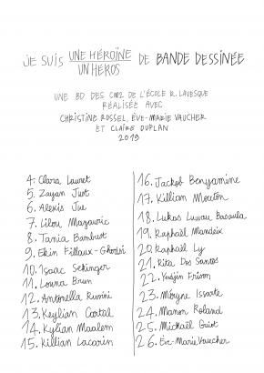 table des matières