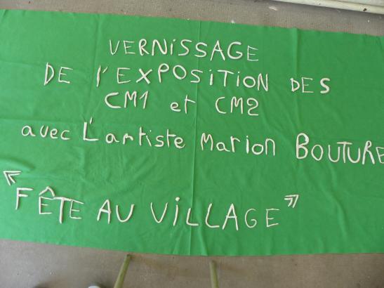 Marion Bouture Création en cours Villiers-en-Lieu CM1 CM2 affiche exposition
