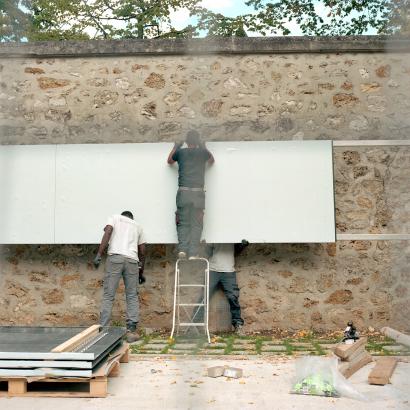 Monument aux Parisiens morts pendant la Première Guerre mondiale, en construction, Paris 20e | Mana Kikuta 