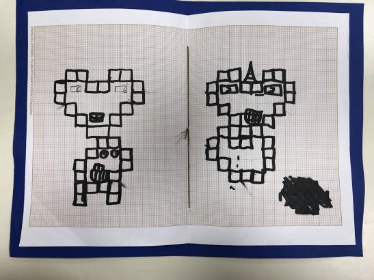 Dessin sur papier milimetré