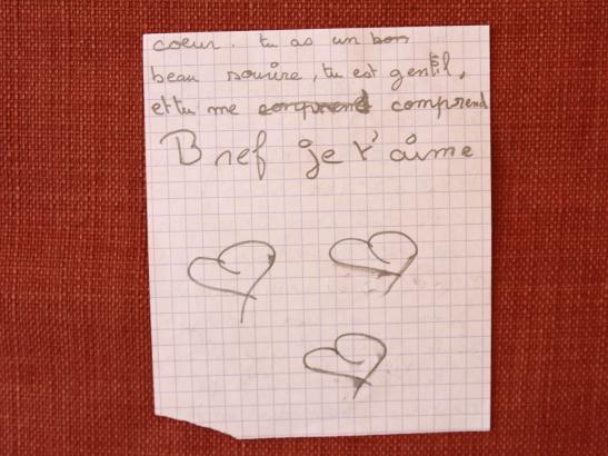 "tu es gentil et tu me comprend"