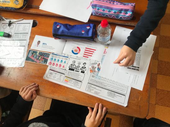 Exemple d'éléments de réflexion distribués aux élèves.