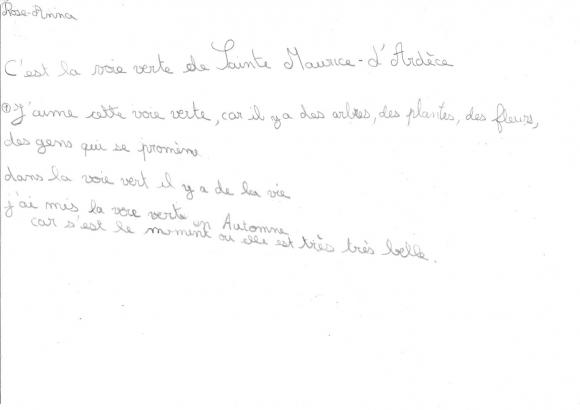 la voie verte, texte 