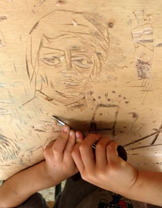 Cette image issue d'un atelier mené par Diane illustre le dispositif que nous souhaitons mener via la mise en place du plancher. 