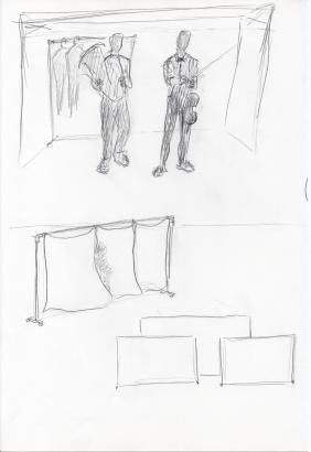 Croquis des portants avec leurs chassis 