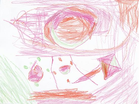 Dessin aux crayons de couleurs