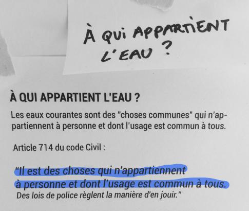 À qui appartient l'eau ?