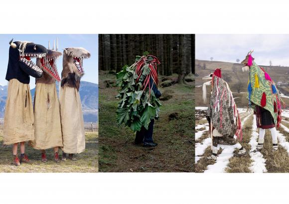 Avec cette série de photographies, Charles Fréger présente des costumes traditionnels qui perdurent dans plusieurs pays européens. Ces costumes sont souvent un mélange d'animal, de végétal et d'humain. Ils sont pour nous une source d'inspiration avec la forte théâtralité qu'ils dégagent.
