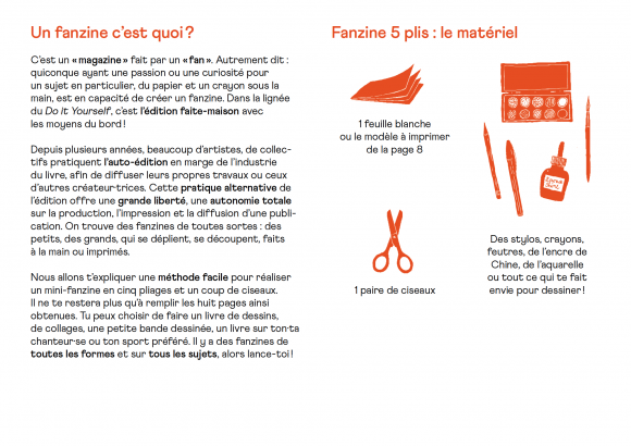 Présentation du fanzine et liste de matériel 