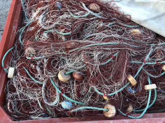 Détail de filets de pêche, "chemins qui mènent vers l'intérieur" au port Vauban