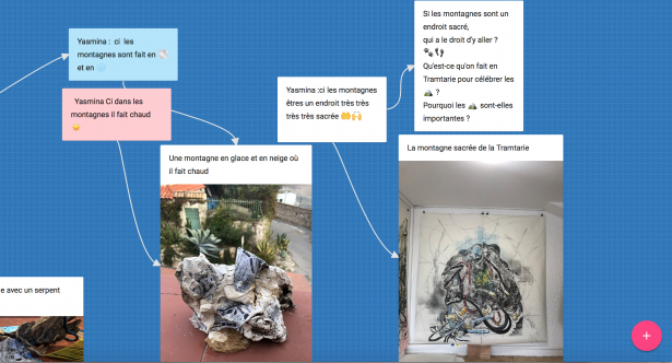 Capture d'écran - padlet Tramtarie, plateforme en ligne