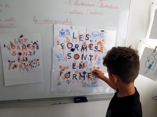 Travail autour des lettres pour la création de l'affiche