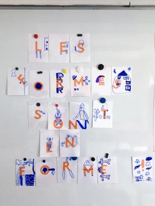 Travail autour des lettres pour la création de l'affiche