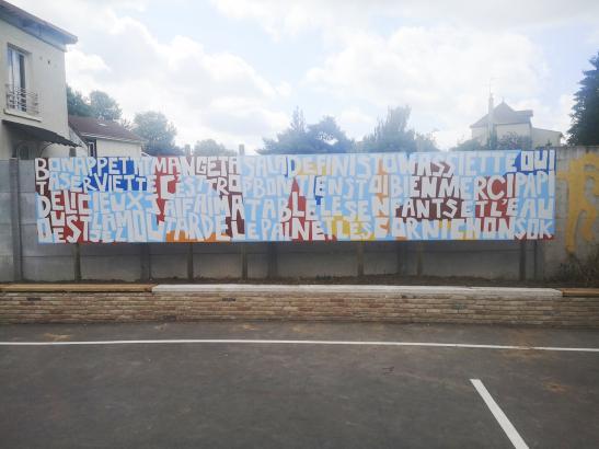 La fresque réalisée avec les enfants 