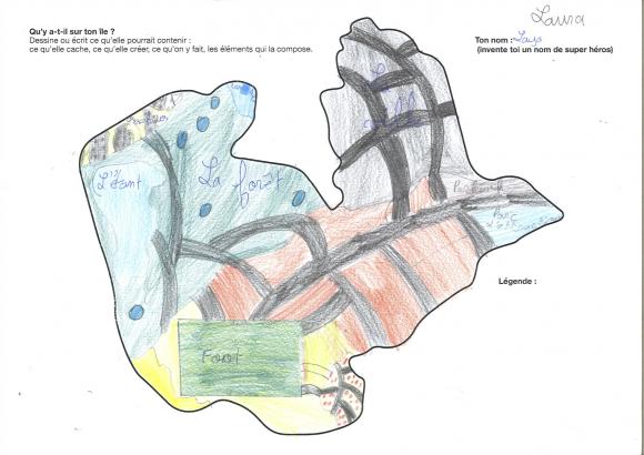 Dessin au crayon de couleur
