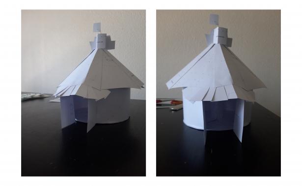 La maquette de la maison de Nathan, réalisée avec l'aide de son papa