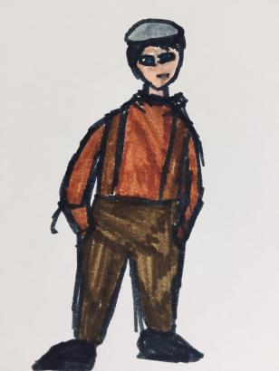 Autoportrait d'un élève dans un court-métrage
