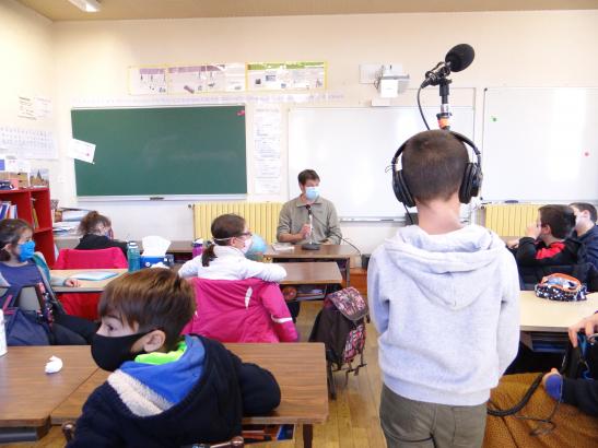 La classe rencontre Cédric