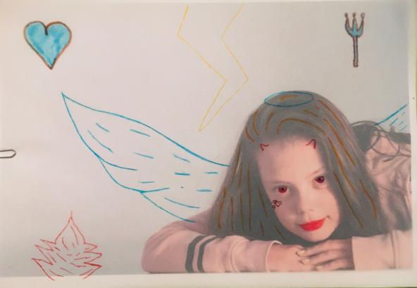 Création lors d'un atelier mêlant photo et dessin 3