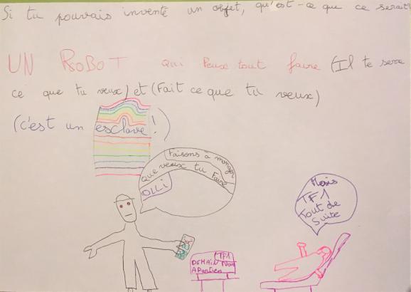 Réponse pendant l'atelier d'écriture.