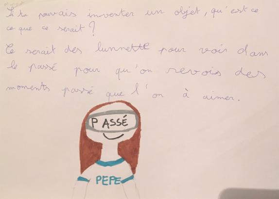 Réponse pendant l'atelier d'écriture.