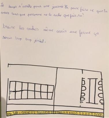 Réponse pendant l'atelier d'écriture.