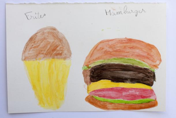 aquarelles réalisées par les enfants