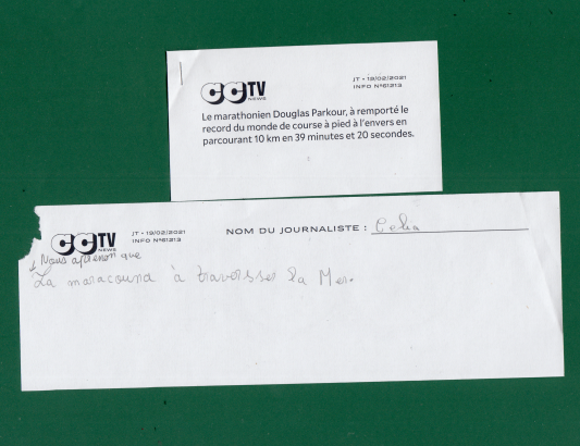 Une nouvelle et sa version erronée