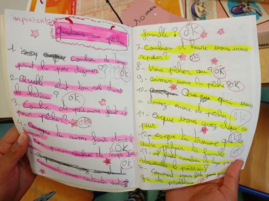 Questions des enfants pour le marin